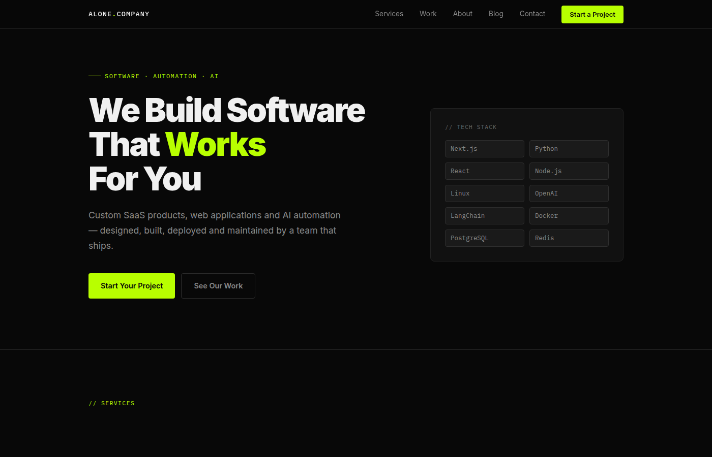 Web Alone Company